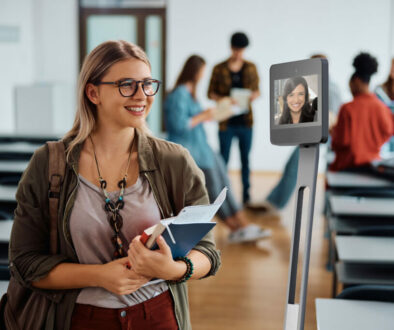 student_with_telepresent_device