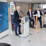 Photos from the inauguration of the 5G Metro hybrid private 5G network at IMREDD, featuring project partners, telepresence robots, demonstrations and discussions on inclusive education, innovation and advanced connectivity.