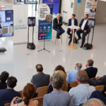 Photos from the inauguration of the 5G Metro hybrid private 5G network at IMREDD, featuring project partners, telepresence robots, demonstrations and discussions on inclusive education, innovation and advanced connectivity.